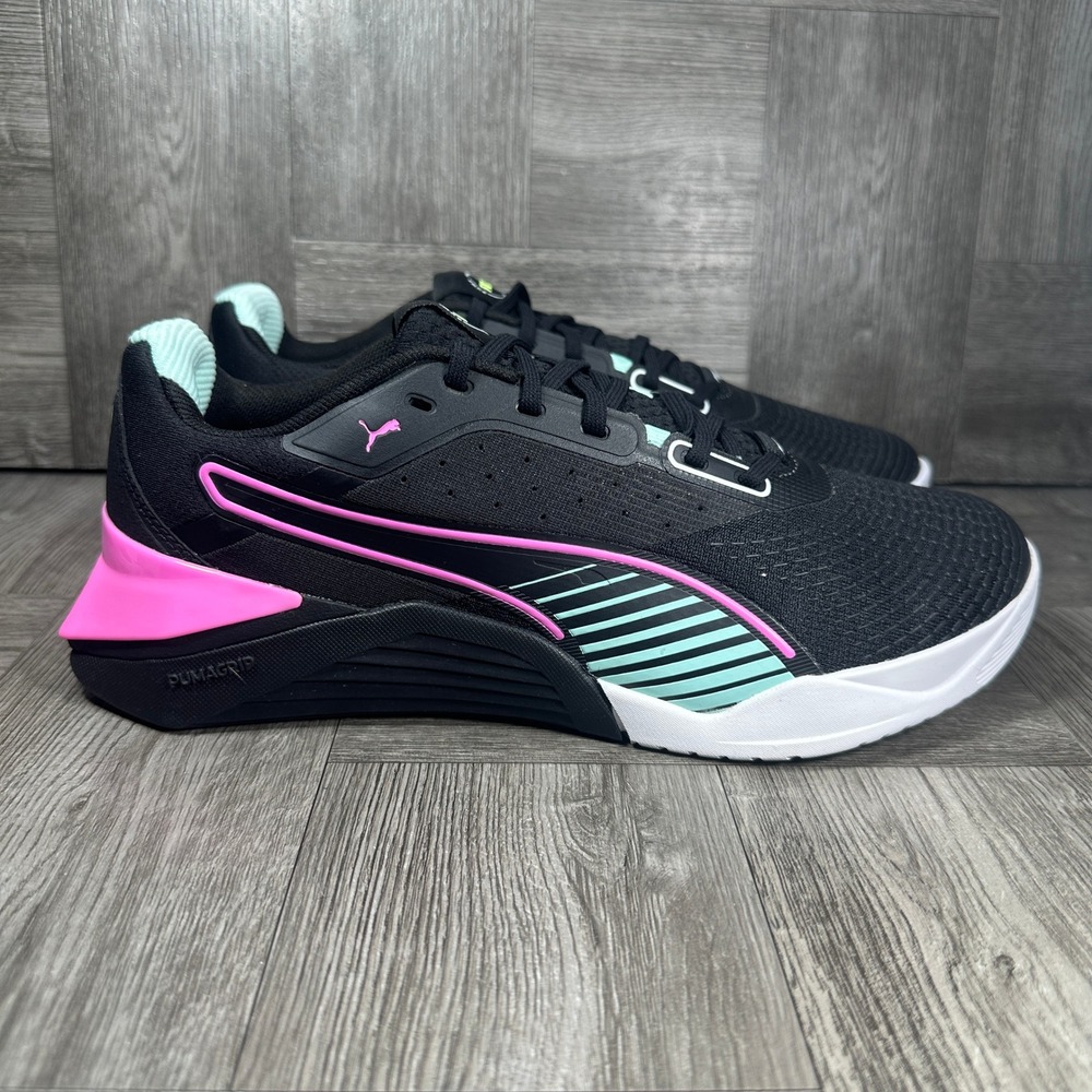 Puma Fuse 4.0 Black Pink Pixel Mint Womens 9 Training NEW 311744-02